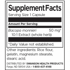 Swanson Бакопа Мониери 10:1 Екстракт x90 капсули