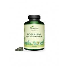 Био Спирулина + Хлорела - Bio Spirulina + Bio Chlorella, 240 капсули Vegavero