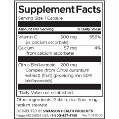 Swanson Буфериран Витамин Ц с Биофлавоноиди x100 капсули