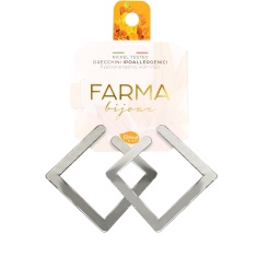 FARMA BIJOUX Обици квадратни обръчи C905