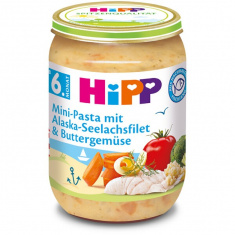 Hipp 6275 Пюре от паста, филе от треска и зеленчуци в масло 190 гр.