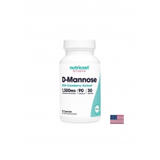 D-маноза 1300 mg + Червена боровинка 500 mg – Уринарно здраве (формула за жени),90 капсули