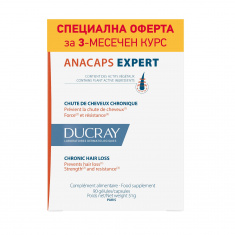 Ducray Anacaps Expert Хранителна добавка против косопад x90 капсули