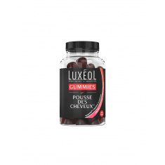 За растеж и сгъстяване на косата - Luxéol формула, 60 желирани таблетки с вкус на ягода