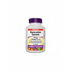 Glucosamine Turmeric - Глюкозамин Сулфат + Kуркума - Здрави стави, 120 таблетки Webber Naturals