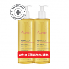 Avene XeraCalm A.D. Релипидиращо почистващо олио 400 ml х2 броя