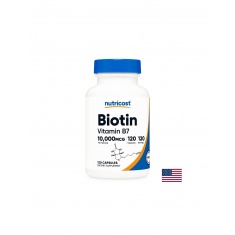 Коса, кожа и нокти - Биотин (Витамин B7),10000 µg x 120 капсули