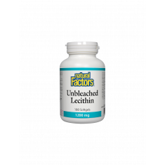 Lecithin Unbleached/ Лецитин (неизбелен) 1200 mg х 180 софтгел капсули Natural Factors