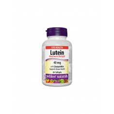 Lutein with Zeaxanthin Extra Strength – Лутеин и зеаксантин – В подкрепа на зрението, 60 софтгел капсули Webber Naturals