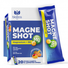 MAGNE SHOT Магнезий + Витамин B6 15 ml x20 течни сашета за директен прием