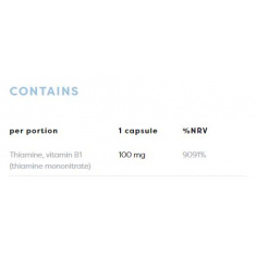 Vitamin B1 100 mg | Thiamine x 120 капсули
