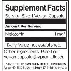 Swanson Мелатонин 1 mg х120 капсули