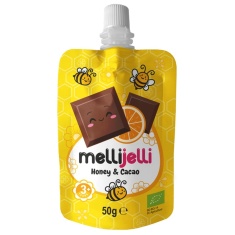 MelliJelli Immuno+ Органичнa доза с вкус на пчелен мед, какао и портокал и екстракт от ехинацея пурпурея 50 g