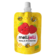 MelliJelli Calm+ Органичнa доза с вкус на пчелен мед, ягода и екстракт от маточина 50 g