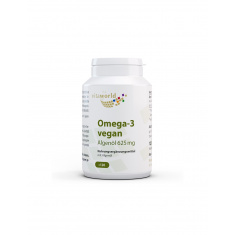 Мозъчна и сърдечна функция - Омега-3 (от водорасли) - веган, 625 mg х 120 капсули