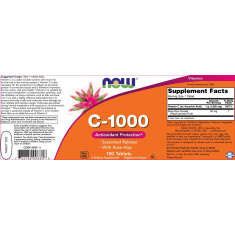 Vitamin C-1000 with Rose Hips / Sustained Release