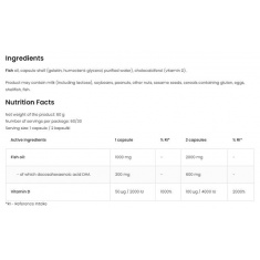 DHA + Vitamin D3 | 300 mg DHA from Fish Oil