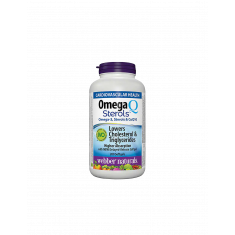 Oмега-3, растителни стероли и коензим Q10 - Omega Q Sterols, 200 софтгел капсули