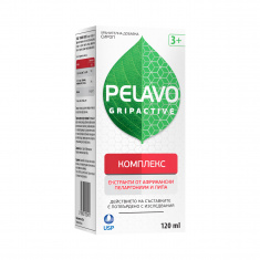 Pelavo ГрипАктив Бронхи и гърло за дихателната и имунна система 120 ml сироп