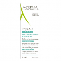 A-Derma Phys Ac Hydra ПРОМО Хидратиращ компенсиращ крем за кожа със склонност към акне 40 ml