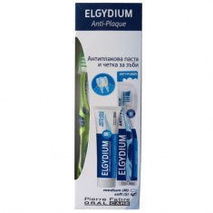 Паста Elgydium Antiplaque 75 ml+ четка Antiplaque S