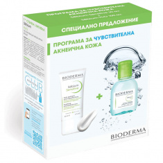 Bioderma Комплект Sebium - Sensitive Крем за чувствителна акнеична кожа 30 мл + Почистваща мицеларна вода за мазна кожа 100 мл