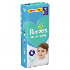 Pampers Active Baby пелени 6 XL х44 броя