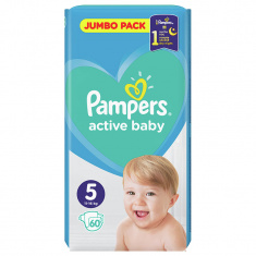 Pampers Active Baby пелени 5 Джуниър х51 броя