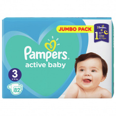 Pampers Active Baby пелени 3 Миди х66 броя