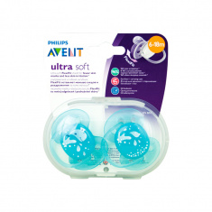 Avent Ортодонтични залъгалки Ultra Soft 6-18м х2 броя океан