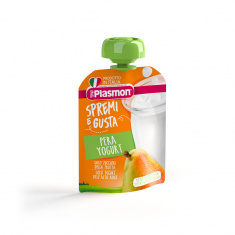 Plasmon 3093 Плодова закуска - круша с йогурт 6+м 85 ml