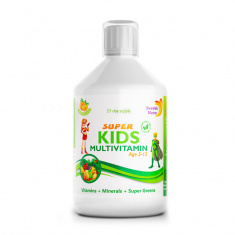 Супер Кидс детски мултивитамини (5-12 год.) витамини + минерали + зелена смес х500 ml