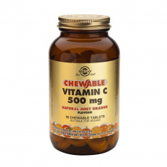 Solgar Витамин С 500 mg Вкус портокал х90 дъвчащи таблетки