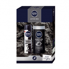 Nivea Men Black and White Дозодорант + Active clean Душ гел