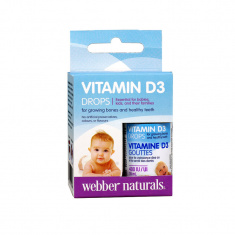 Webber Naturals Витамин D3 капки (1 флакон) 400 IU х15 ml