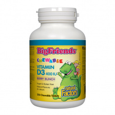 Витамин D3 Big Friends за деца 400 IU х250 дъвчащи таблетки