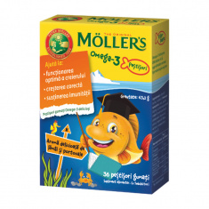 Moller's Омега-3 - ягода х36 желирани рибки