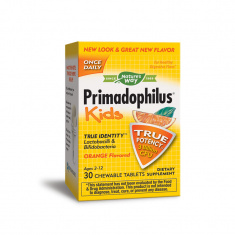 Nature's Way Примадофилус Кидс Портокал 3 млрд. активни пробиотици x30 дъвчащи таблетки
