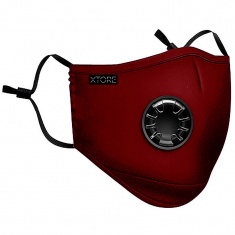 Xtore Защитна памучна маска с клапан - бордо