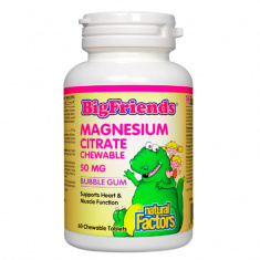 Natural Factors Magnesium Citrate за деца 50 mg х60 дъвчащи таблетки