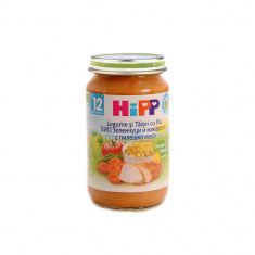 Hipp 6833 Пюре от макарони с доматен сос и телешко месо 220гр.