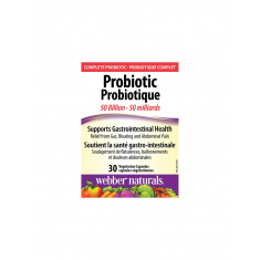 Probiotic 50 Billion - Пробиотик 50 млрд. активни пробиотици, 10 щама, 30 капсули Webber Naturals