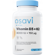 Vitamin D3 4000 + K2 150 mcg | with Quali®-D & K2VITAL® x 120 капсули