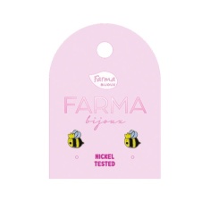 FARMA BIJOUX Обици пчела 7 mm, сребърна PS971