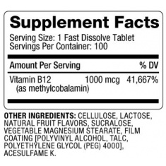 Vitamin B12 Methylcobalamin 1000 mcg