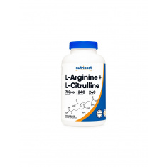 Тонус и енергия - Л-Аргинин + Л-Цитрулин (L-Arginine + L-Citrulline),500 mg + 250 mg, 240 капсули