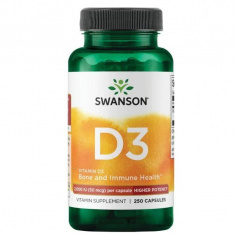 Swanson Високоефективен Витамин D3 50 mcg х250 капсули SW1210