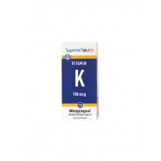 Витамин К1 - Кости и сърдечно-съдова система, 100 µg х 100 сублингвални таблетки Superior Source