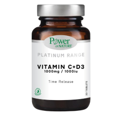 Power of Nature Витамин С + D3 1000mg х30 таблетки