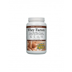 Whey Factors® Grass Fed Whey Protein - Суроватъчен протеин изолат с вкус на шоколад, 1 kg прах Natural Factors